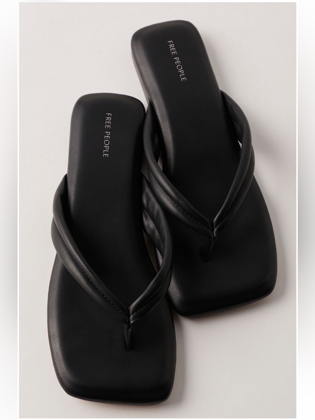 Free People Tia Thong Sandals, Black, Size 10 *Brand New* Nwt